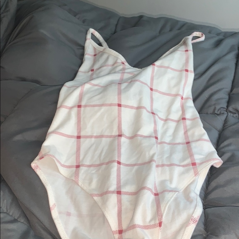 White and red bodysuit